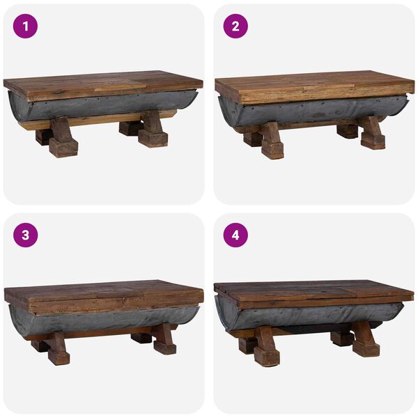 vidaXL Масичка за кафе Естествен 90 x 50 x 35 cm Дърво