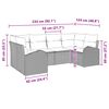 vidaXL Градински Софа Комплект 6 pcs Светлосиво Полипропилен Ратан