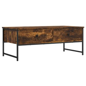 vidaXL Кафе маса, опушен дъб, 101x49x39,5 см, инженерно дърво