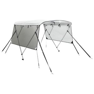 vidaXL Тента за лодка с 3 дъги мрежести страници 183x(154-167)x137 см
