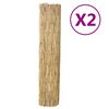 vidaXL Тръстикови огради, 2 бр, 150x500 см