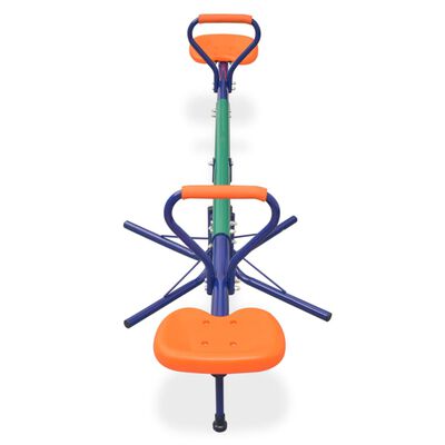 vidaXL Люлка везна въртяща се на 360-градуса, оранжеви седалки