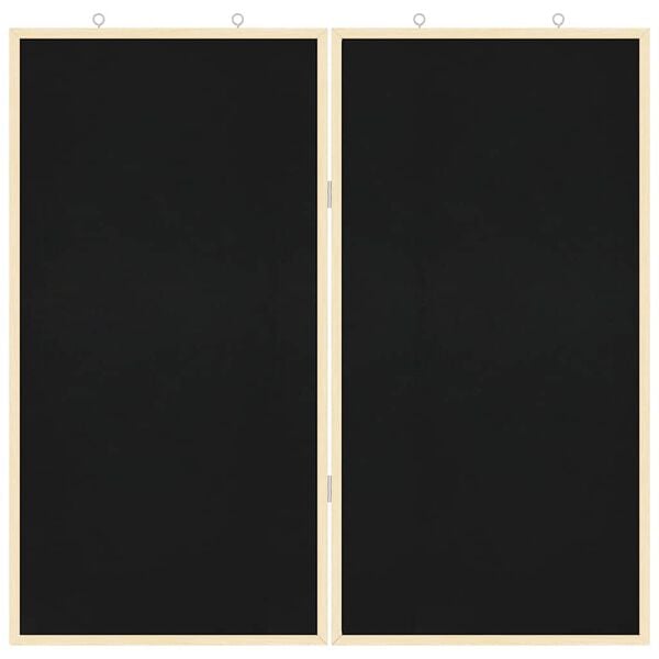 vidaXL Дъска с известия Черно 80 x 80 x 1.4 см Борово дърво масив