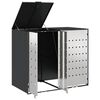 vidaXL Контейнер за съхранение на 3 коша 340 x 77.5 x 115.5 см Стомана