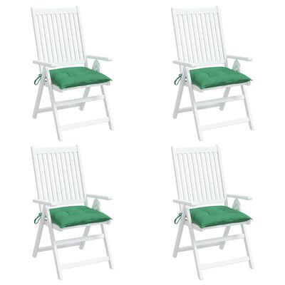 vidaXL Възглавници за столове 4 бр 40x40x7 см Оксфорд плат зелени