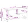 vidaXL ТВ шкаф Старо дърво 100 x 36 x 49,5 см Инженерно дърво