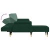 vidaXL Г-образно разтегателно канапе тъмнозелено 271x140x70 см кадифе