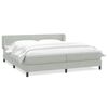 vidaXL Box Spring легло с матраци Светло сиво 180x210 cm кадифе