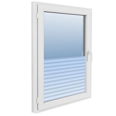 vidaXL Самозалепващо фолио за прозорци, матирани ивици, 0,9 х 5 м