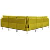 vidaXL Комплект дивани, 5 части, текстил, жълт