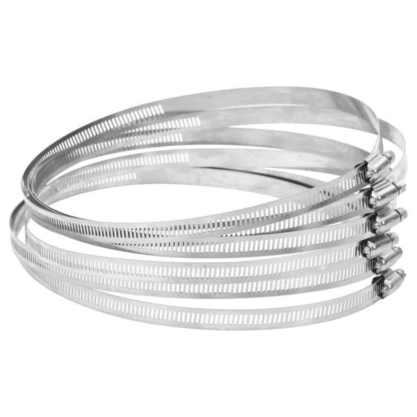 vidaXL Скоби за маркуч 6 бр 91-220 мм 304 неръждаема стомана