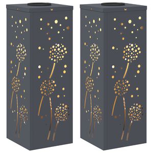 vidaXL Соларна LED светлина за пътека 2 pcs Антрацит