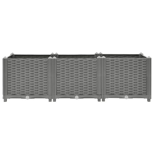 vidaXL Повдигната леха, 120x40x38 см, полипропилен