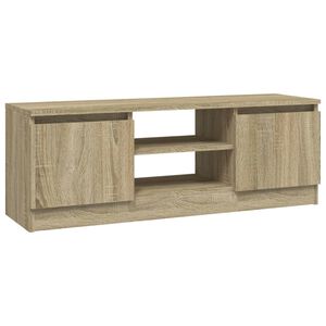vidaXL ТВ шкаф с врата, дъб сонома, 102x30x36 см