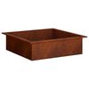 vidaXL Ринг за огнище Ръждясало 90 x 90 x 25 см Кортенова стомана