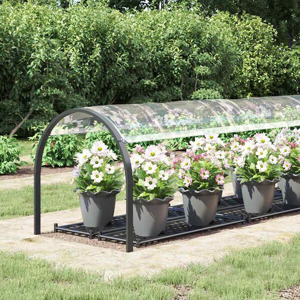 vidaXL Прозрачен брезент с капси 1х4 м PVC