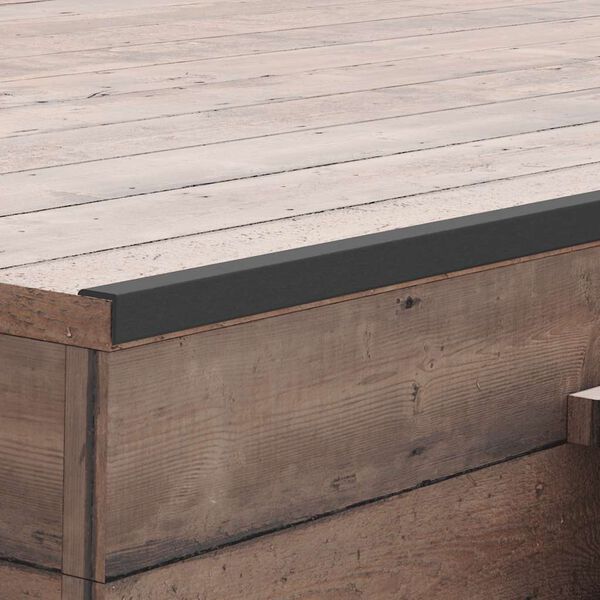 vidaXL 5 бр ъглови лайстни за настилка WPC 170 см черни