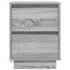 vidaXL Нощен шкаф с LED осветление Grey Sonoma 38x34x50 cm