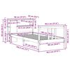 vidaXL Легло с рафтове за книги, без матрак, 90x190 см, бор масив