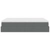 vidaXL Османска легло с матрак, тъмносиво, 140x200 см, плат