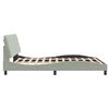 vidaXL Рамка за легло без матрак, светлосива, 160x200 см, кадифе