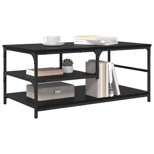 vidaXL Масичка за кафе Черния дъб 90 x 49 x 40 см Инженерно дърво