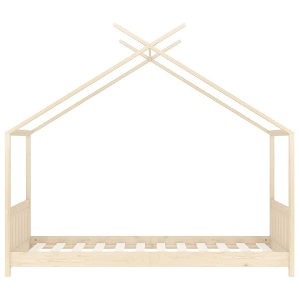 vidaXL Рамка за детско легло, бор масив, 80x160 см