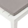 vidaXL Градински лаундж стол с шалте, пластмаса, бял