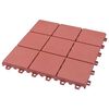 vidaXL Плочка за decking 10 бр. Червено 30,5 х 30,5 х 2,2 см