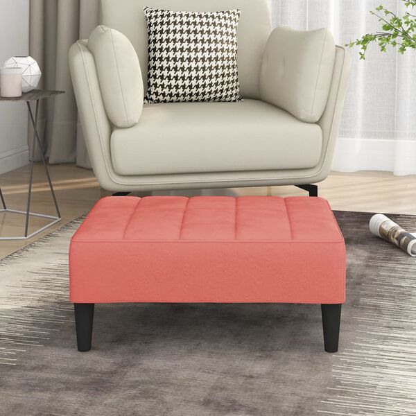 vidaXL Табуретка, розова, 78x56x32 см, кадифе