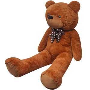 vidaXL Мека плюшена играчка мече XXL кафяво 85 см
