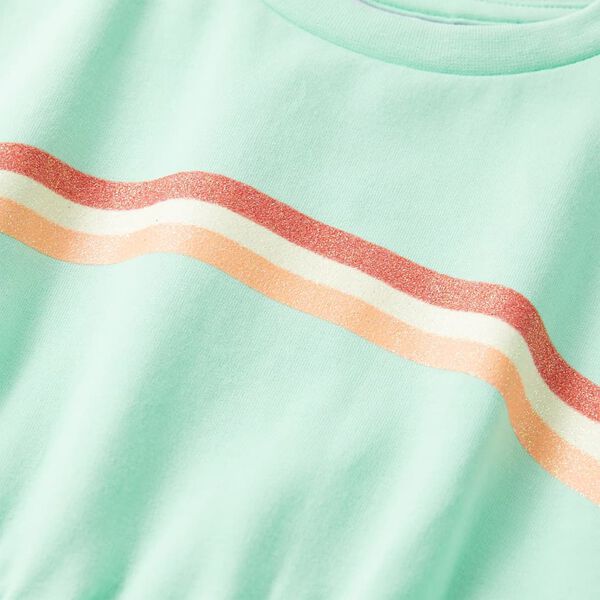 Детска рокля с връв, яркозелена, 128