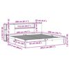 vidaXL Легло с етажерка за книги, без матрак, 200x200 см, бор масив