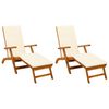 vidaXL Сгъваем и reclining шезлонг 2 pcs 55 x 146 x 91 см