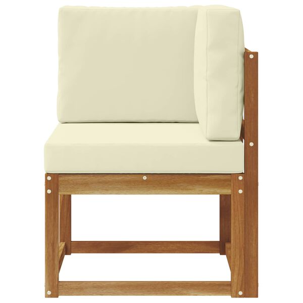 vidaXL Външен ъглов диван Солидно акациево дърво