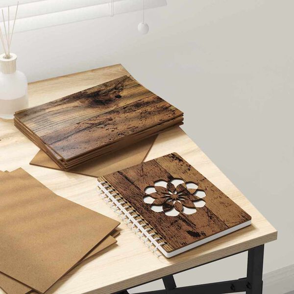 vidaXL Декор панели 12 pcs Старо дърво 15 x 21 x 0.3 см