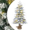vidaXL Мини Коледно Дърво 45 см 25 LED светодиода Топло бяло PVC и PE