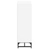 vidaXL Висок шкаф със стъклени врати, бял, 35x37x120 см
