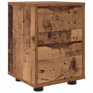 vidaXL Нощно шкафче Старо дърво 30,5 x 30 x 43 см Инженерна дървесина