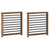 vidaXL Подлакътник 2 pcs Натурално 60 x 6 x 61 см