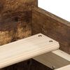 vidaXL Рамка за легло с горна и долна табла, опушен дъб, 100x200 см