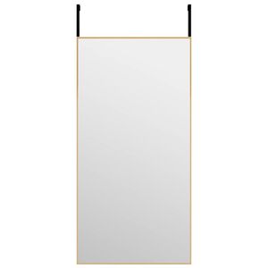 vidaXL Огледало за врата, златисто, 40x80 см, стъкло и алуминий