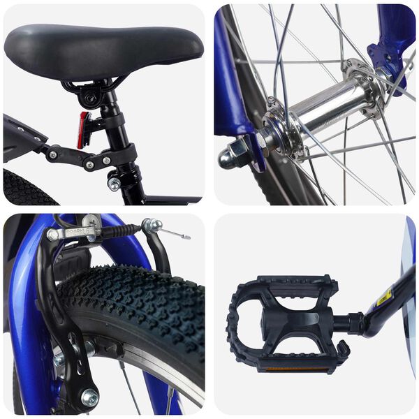 vidaXL Детски Велосипед 18 инча за 5-7 години Черно