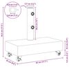 vidaXL Основа за чадър, черна, 45x25x8 см, гранит