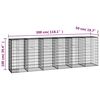 vidaXL Габионна стена с капаци, поцинкована стомана, 300x50x100 см