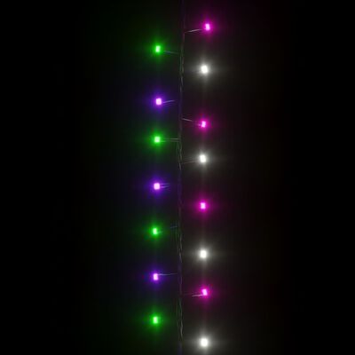 vidaXL Компактен LED стринг с 400 LED пастелен многоцветен 13 м PVC