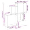 vidaXL стенна етажерка от старо дърво 80x15x78,5cm инженерна дървесина