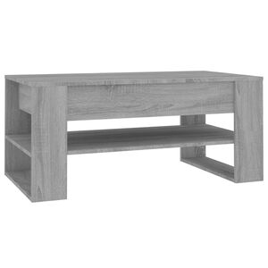 vidaXL Кафе маса, Сив сонома, 102x55x45 см, инженерно дърво