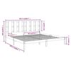 vidaXL Рамка за легло, черна, бор масив, 200x200 см