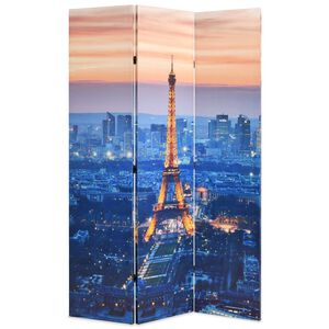 vidaXL Сгъваем параван за стая, 120x170 см, нощен Париж